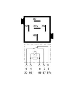 BMW (Tyco) Relay, Salmon-Red - USED - Diagram