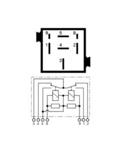 BMW (Tyco) Windshield Wiper Relay, Green-Brown - USED - Diagram