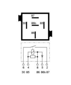 BMW (Tyco) Relay, Zinc Yellow - USED - Diagram