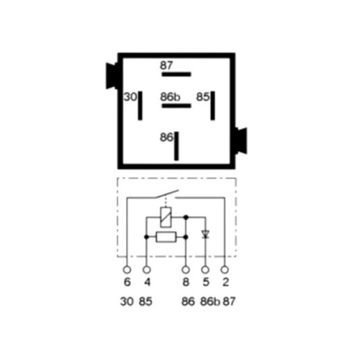 BMW (Tyco) Relay, Zinc Yellow - USED - Diagram