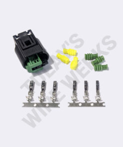 BMW 2-pin Black Sealed Plug, E46 Brake Fluid Level Switch Connector Kit