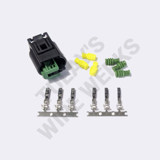 BMW 2-pin Black Sealed Plug, E46 Brake Fluid Level Switch Connector Kit