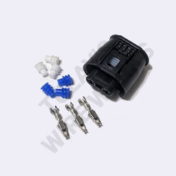 BMW 2-pin Black Sealed Plug, E46 High Beam Connector Kit