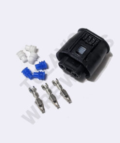 BMW 2-pin Black Sealed Plug, E46 High Beam Connector Kit