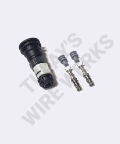BMW 1-pin Black/White Sealed Plug, M54 AC Compressor Clutch Connector Kit