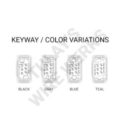 BMW 6-pin Sealed Plug, Connector Kit - Keyway / Color Variations