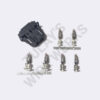 BMW 2-pin Black Unsealed Plug, E46 B+ Distribution Receptacle Connector Kit