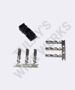 BMW 2-pin Black Unsealed Plug, E46 Third Brake Light Connector Kit