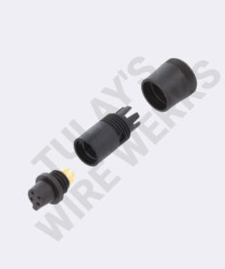 Binder 4-pin Black Plug, 719 Snap-in Female Connector for AiM - Exploded View