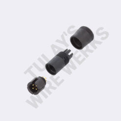 Binder 4-pin Black Receptacle, 719 Snap-in Male Connector for AiM - Exploded View