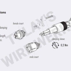 Binder 4-pin Black Receptacle, 719 Snap-in Male Connector for AiM - Assembly Instructions