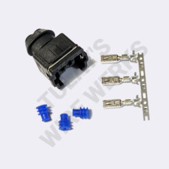 BMW 2-pin Black Sealed Plug, Fuel Injector (OEM) Connector Kit