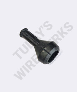 Protective Boot, 2-pin, Black, Straight - Short, Rubber