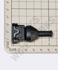 Protective Boot, 2-pin, Black, Straight - Short, Rubber