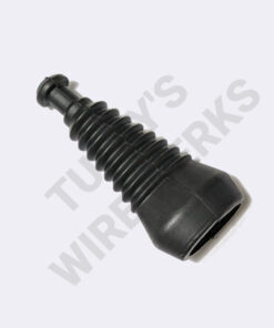 Protective Boot, 3-pin, Black, Straight - Flex, Rubber