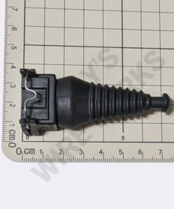 Protective Boot, 3-pin, Black, Straight - Flex, Rubber