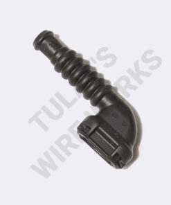 Protective Boot, 3-pin, Black, 90° - Flex - Release Latch, Rubber