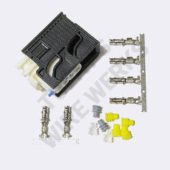BMW 4-pin Black/White Sealed Plug, E36 Windshield Wiper Motor Late Connector Kit