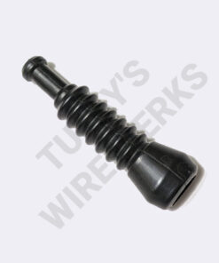 Protective Boot, 2-pin, Black, Straight - Flex, Rubber