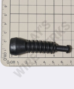 Protective Boot, 2-pin, Black, Straight - Flex, Rubber