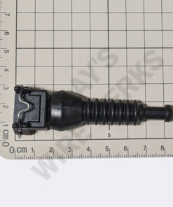 Protective Boot, 2-pin, Black, Straight - Flex, Rubber