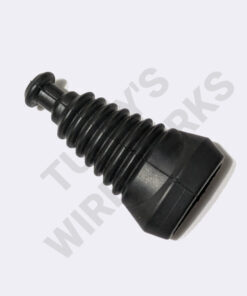 Protective Boot, 4-pin, Black, Straight - Flex, Rubber