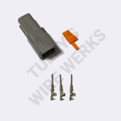 Deutsch DTM 2-pin Gray Sealed Receptacle Connector Kit