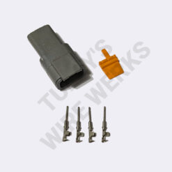 Deutsch DTM 3-pin Gray Sealed Receptacle Connector Kit