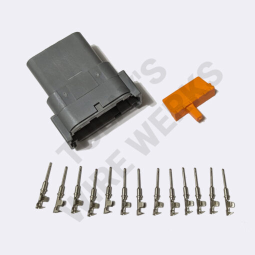 Deutsch DTM 12-pin Gray Sealed Receptacle Connector Kit