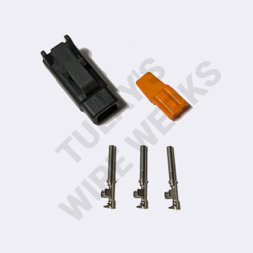 Deutsch DTM 2-pin Black Sealed Plug Connector Kit