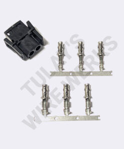 BMW 2-pin Black Unsealed Plug, E36 Third Brake Light Connector Kit