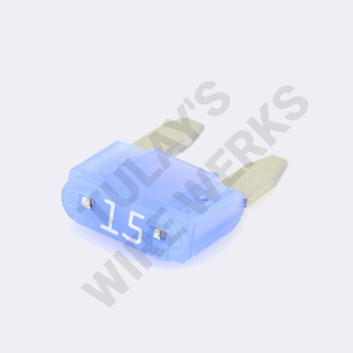 Littelfuse MINI Automotive Blade Fuse, 15A, Blue, 32VDC