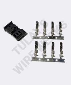 BMW 3-pin Black Unsealed Plug, Flat, Connector Kit