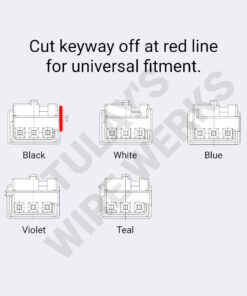 BMW 3-pin Black Unsealed Plug, Flat, Connector Kit
