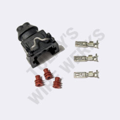 BMW 2-pin Black Sealed Plug, S54 Throttle Actuator (EDR) Motor Connector Kit