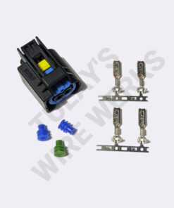 BMW 2-pin Black/Blue Sealed Plug, BSD Alternator (OEM) Connector Kit