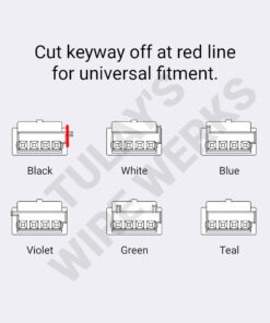 BMW 4-pin Black Unsealed Plug, Flat Connector Kit