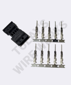 BMW 4-pin Black Unsealed Receptacle, Flat Connector Kit