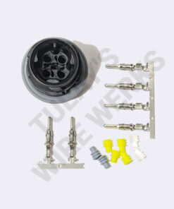 BMW 4-pin Black Sealed Receptacle, E36 Windshield Wiper Motor Early Connector Kit