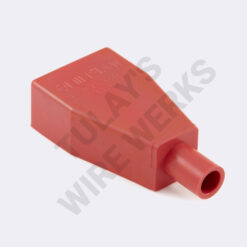 Battery Boot, Straight-in, 6 - 4 awg, Red