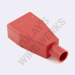 Battery Boot, Straight-in, 2 - 1 awg, Red