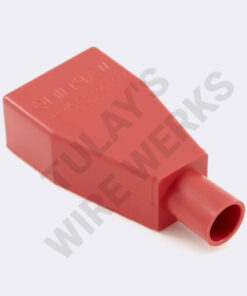 Battery Boot, Straight-in, 2 - 1 awg, Red