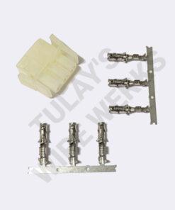 BMW 3-pin White Unsealed Plug, E46 E-Box Fan Connector Kit - USED