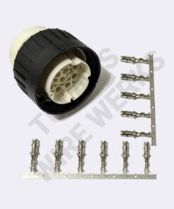 BMW 12-pin Black/White Unsealed Plug, E36 Light Switch Connector Kit - USED