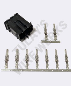 BMW 8-pin Black Unsealed Receptacle, E36 Windshield Wiper Switch Connector - USED