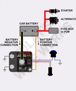 Cartek Solid State Battery Isolator X-Pro - Blue Kit - Diagram