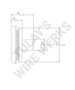 Wire Grommet - Firewall, Tape On, 55mm Mounting Hole, Black, Rubber