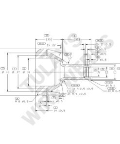 Wire Grommet, Tape On, 35mm Mounting Hole, Black, Rubber